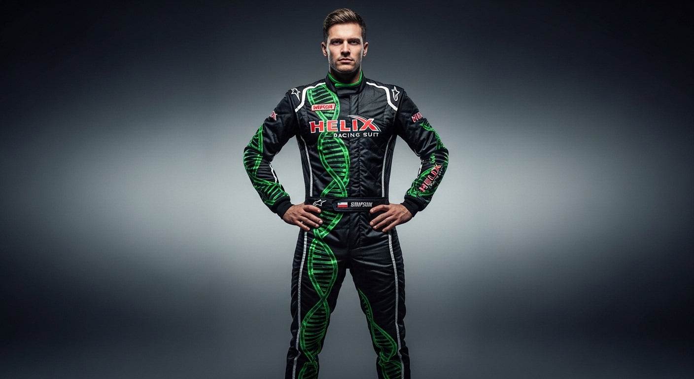Experience Unmatched Safety and Performance with the Simpson Helix Driving Suit - SFI 3.2A/5 - Simpson Helix Driving Suit