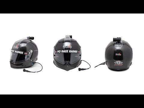 Stilo Full Carbon Fiber SA2020 Helmet in sleek black carbon fiber design for racing safety and comfort