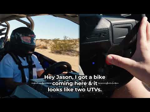 PCI Race Radios off-road UTV communication system with Trax Plus Bluetooth intercom and GPS integration