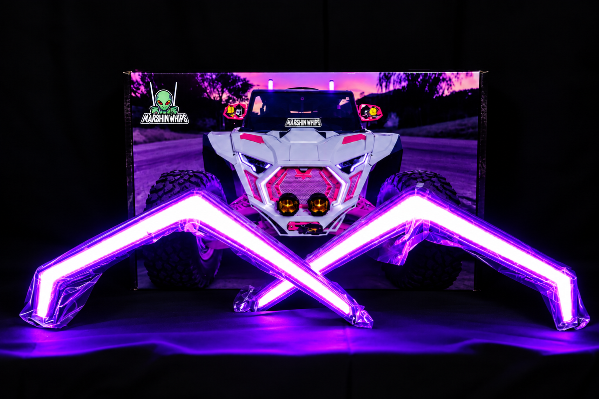 Polaris RZR Pro Series RGBW LED Chasing Fang Lights | App Control & Turn Signal Sync