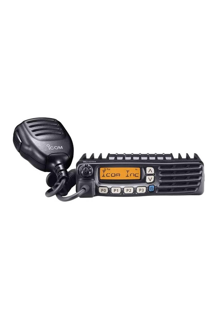 Icom UHF Mobile F6021 Radio with microphone, 128 channels, 400-470 MHz, 45 watts output.