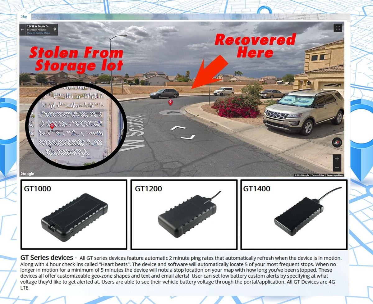 *GT1510 - Waterproof Tracker - Wired Device - Best for Harsh/ALL Conditions - 1 Year Service Included