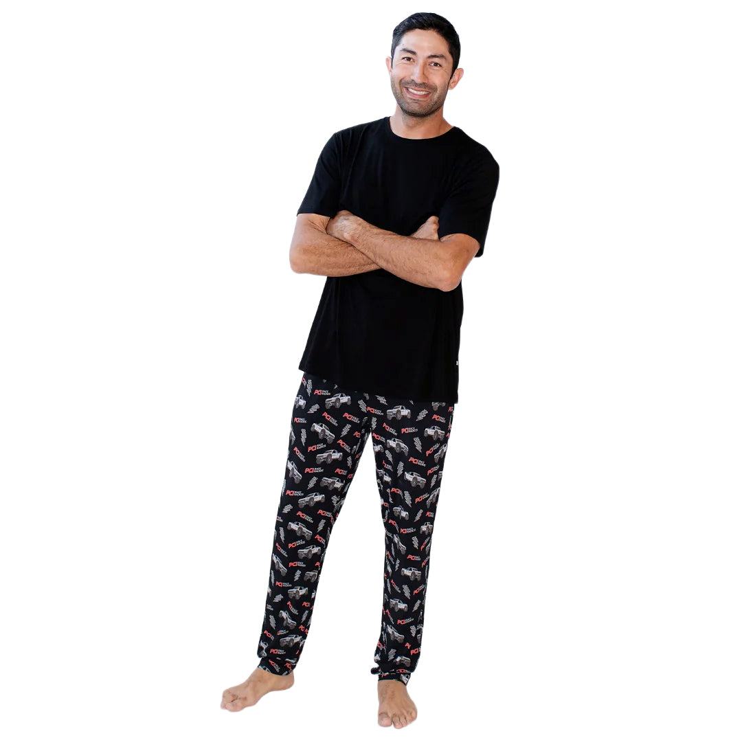 PCI Bamboo adult pajama set with crew neck shirt and drawstring pants in soft breathable fabric