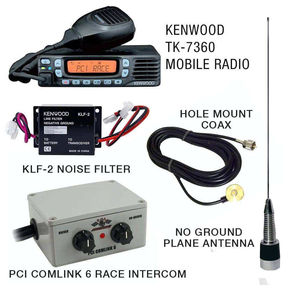 TK-7360 Comlink 6 Race Package with Kenwood TK-7360 radio and Comlink 6 intercom system