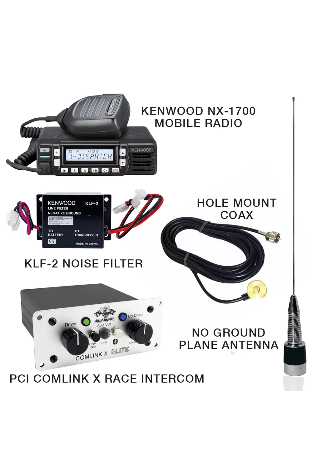Comlink X and Kenwood NX-1700 Race Package