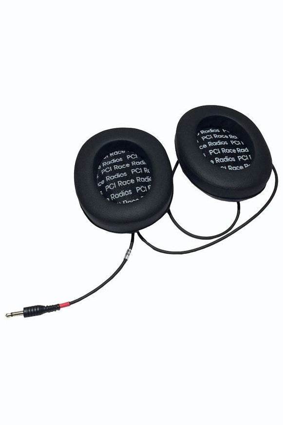 Ear cups with speakers for helmets, compatible with cheek pads, 32 ohm and 8 ohm options.