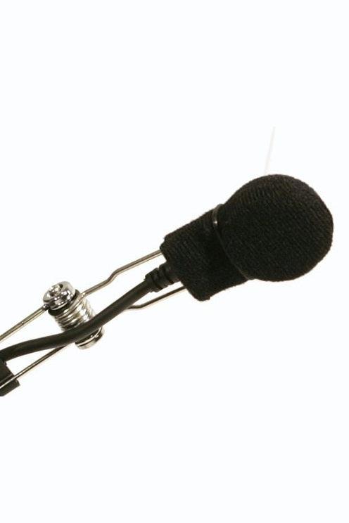 Cloth mic sock for headset microphone.