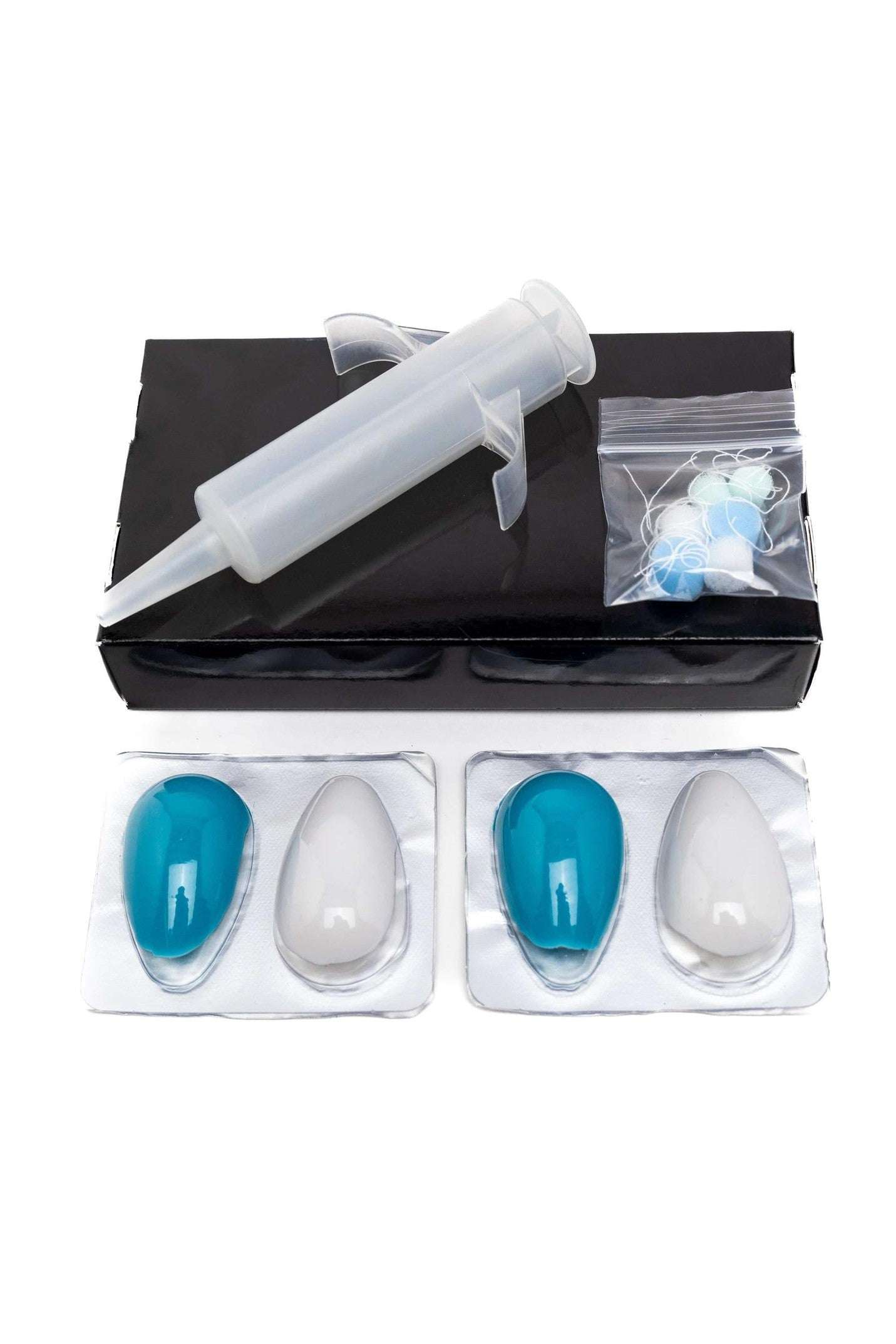 DIY Custom Ear Mold Impression Kit with silicone material and applicator.