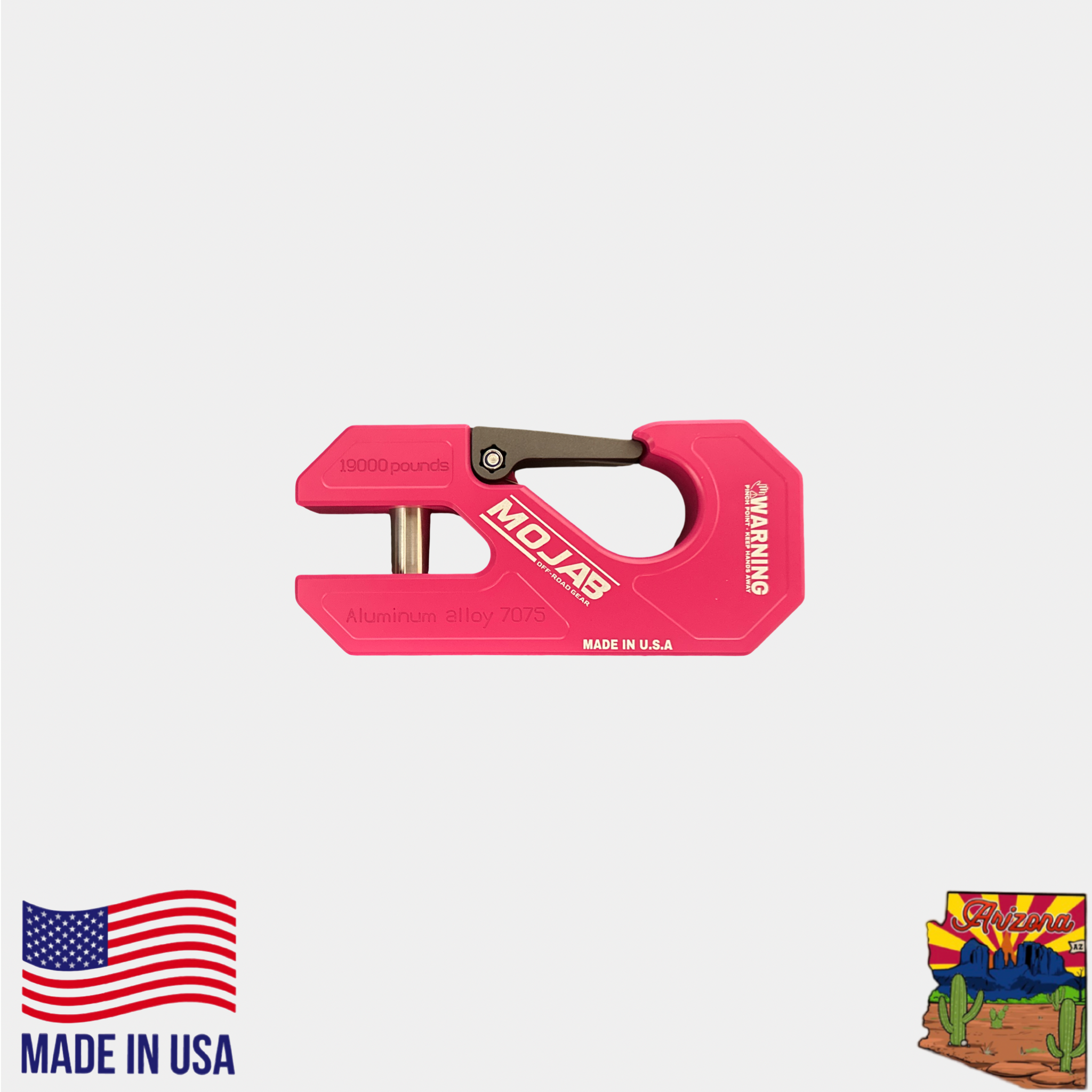 Aluminum Winch Shackle, Closed Latch with Lifetime Warranty