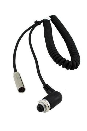 Nexus Panel Mount Male PTT with coil cord and male pins.