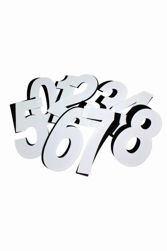 8-inch high-quality vinyl number decals in black and white from the Number Decal 3 Pack.