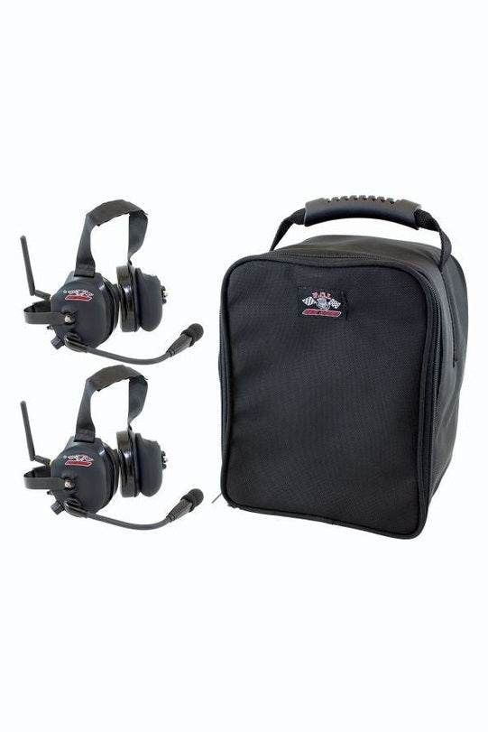 Critical Communications Package with two heavy-duty headsets and carrying case.