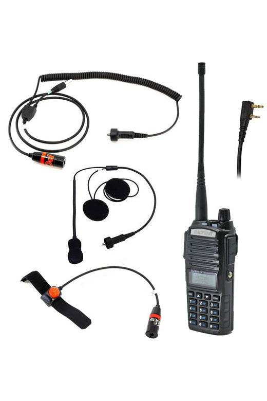 Motorcycle/Quad Package - BaoFeng with radio and accessory kit.