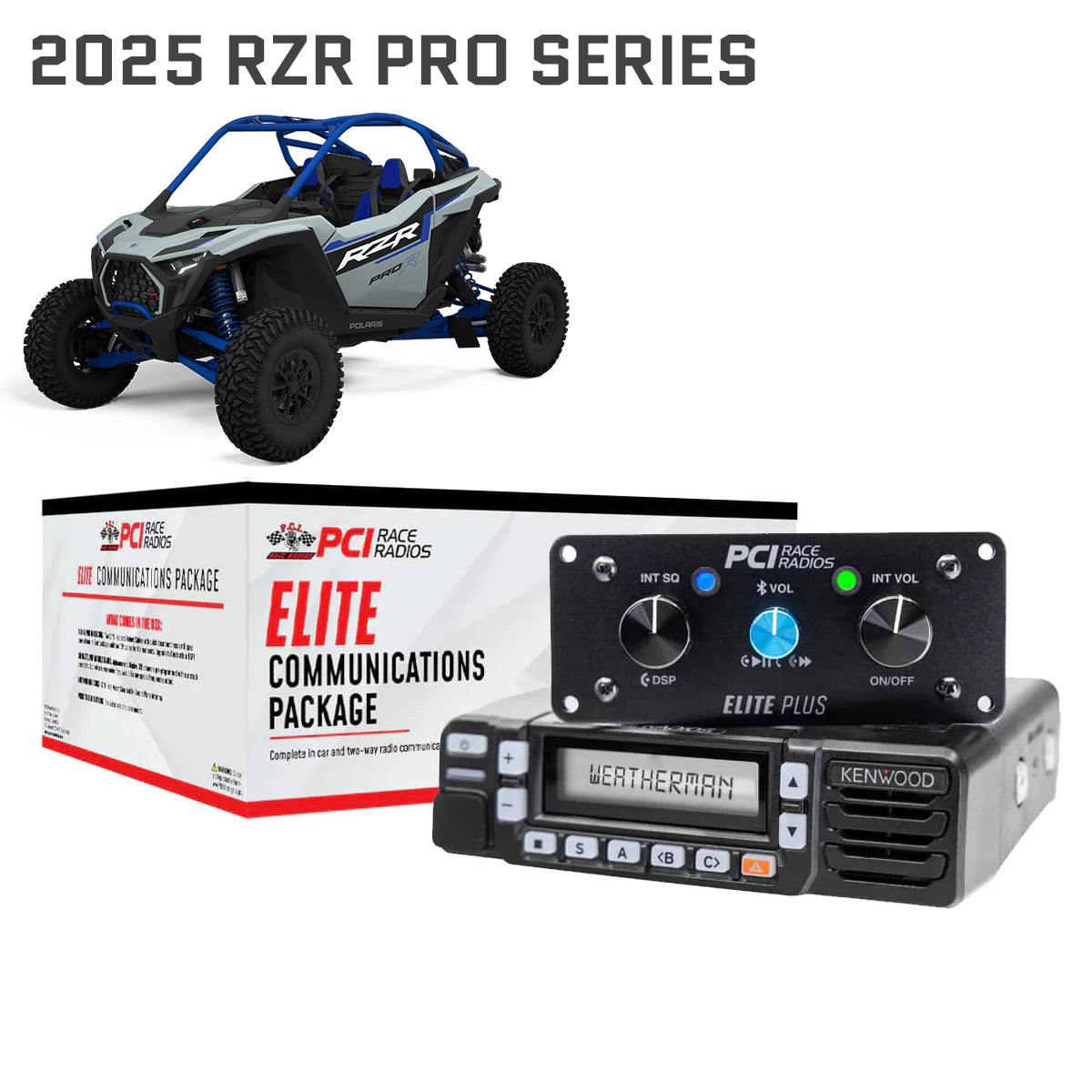RZR PRO R Series 2025 Elite UTV Communications Package with intercom, mobile radios, Bluetooth, DSP, and headsets