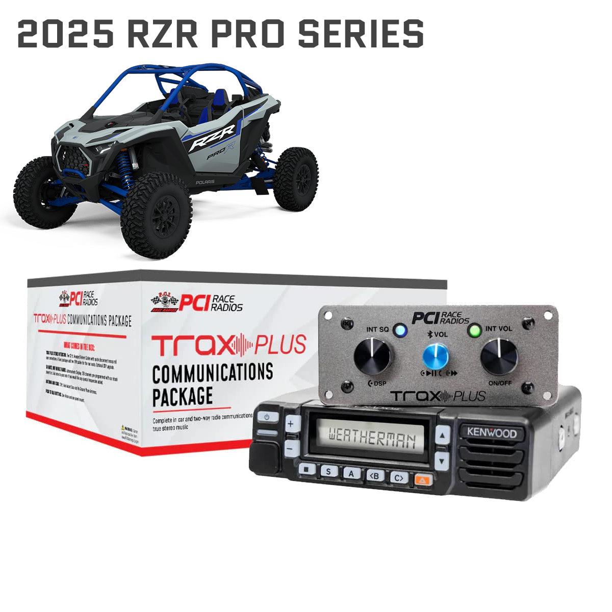 RZR PRO Series 2025 Trax UTV Communications Package with Bluetooth intercom and mobile radios installed in vehicle