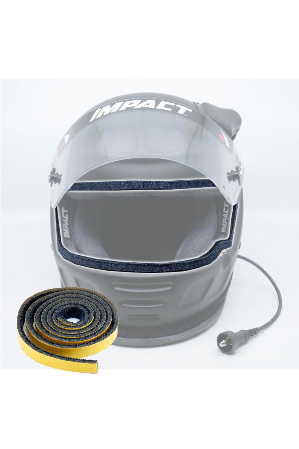 Impact Shield Foam Kit with adhesive backing and Nomex layer for helmet protection.