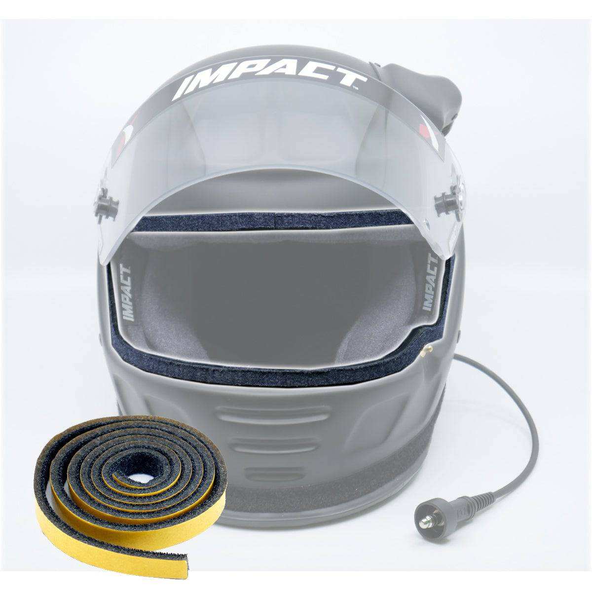 Impact Shield Foam Kit with adhesive backing and heat-resistant Nomex layer for Impact Helmets