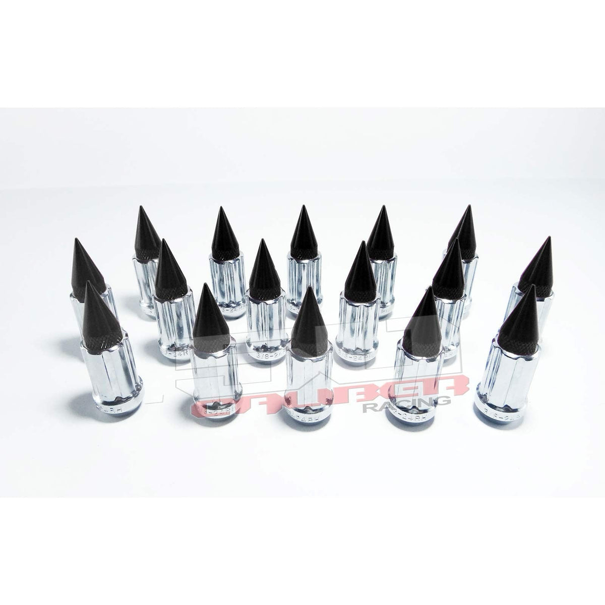 10 x 1.25 mm Spiked Lug nuts Chrome - 16 Pack