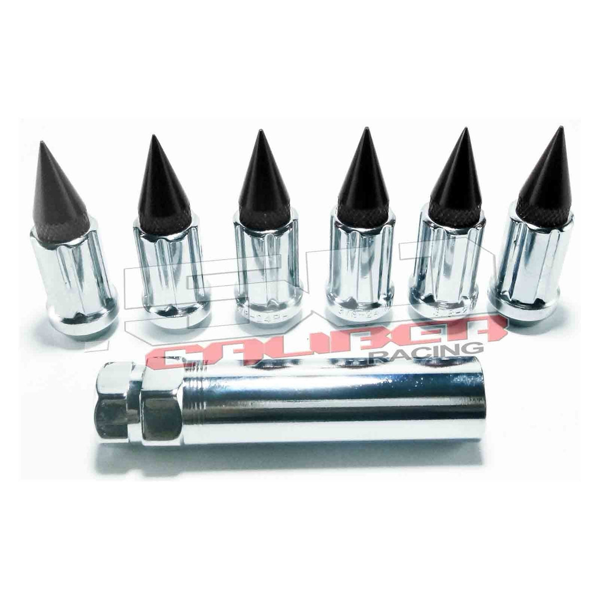 12 x 1.5 mm Chrome Spiked Lug Nuts Anodized - 16 Pack