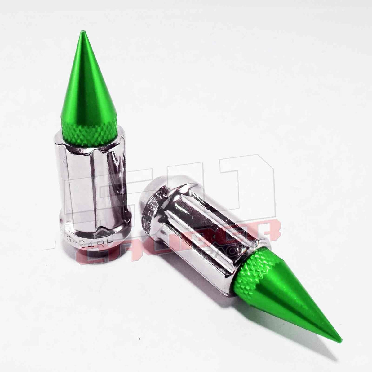 12 x 1.5 mm Chrome Spiked Lug Nuts Anodized - 16 Pack