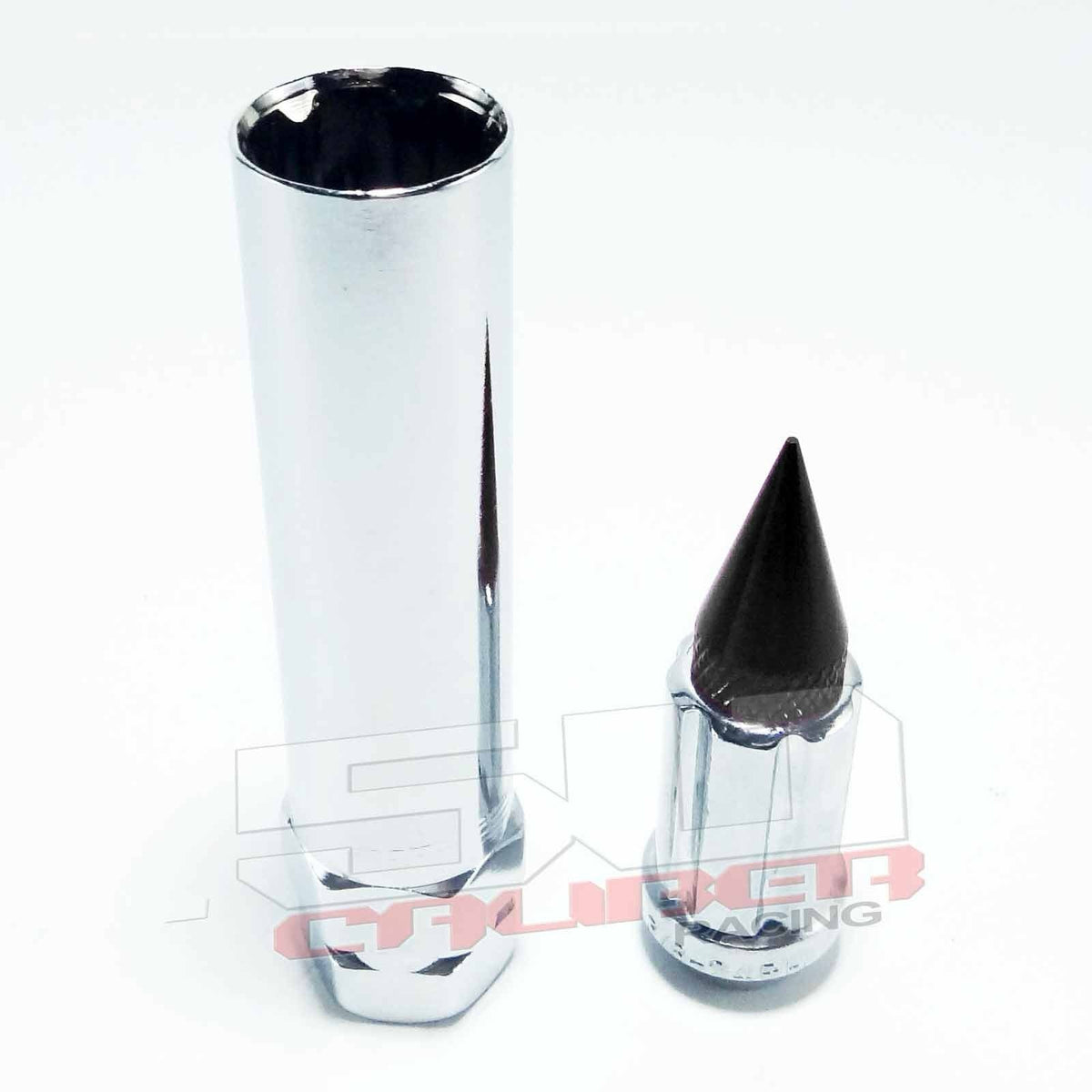 3/8 x 24 Chrome Spiked Lug Nuts Anodized - 16 Pack