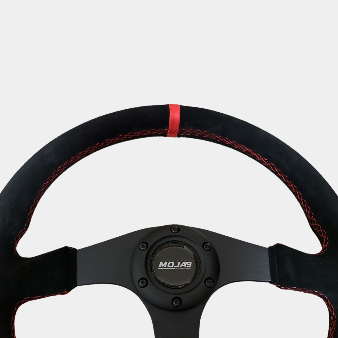 MOJAB 13.5'' Flat Steering Wheel - Leather or Suede | High-Quality