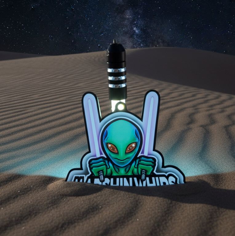 Insta 360 GoPro camera mount whip with LED support on beach sand