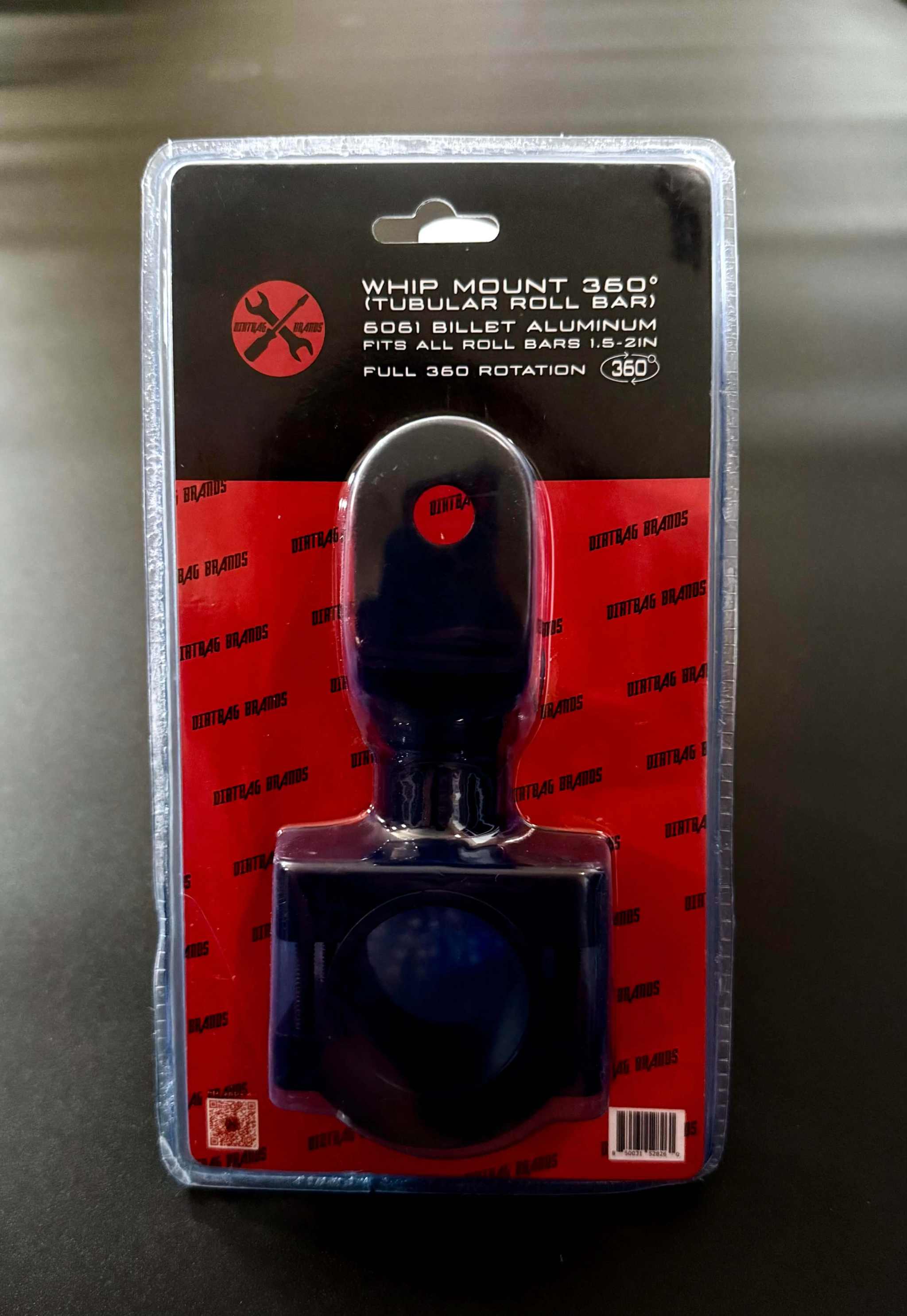 360 Whip Mount - Durable 6061 Billet Aluminum Roll Bar Mount