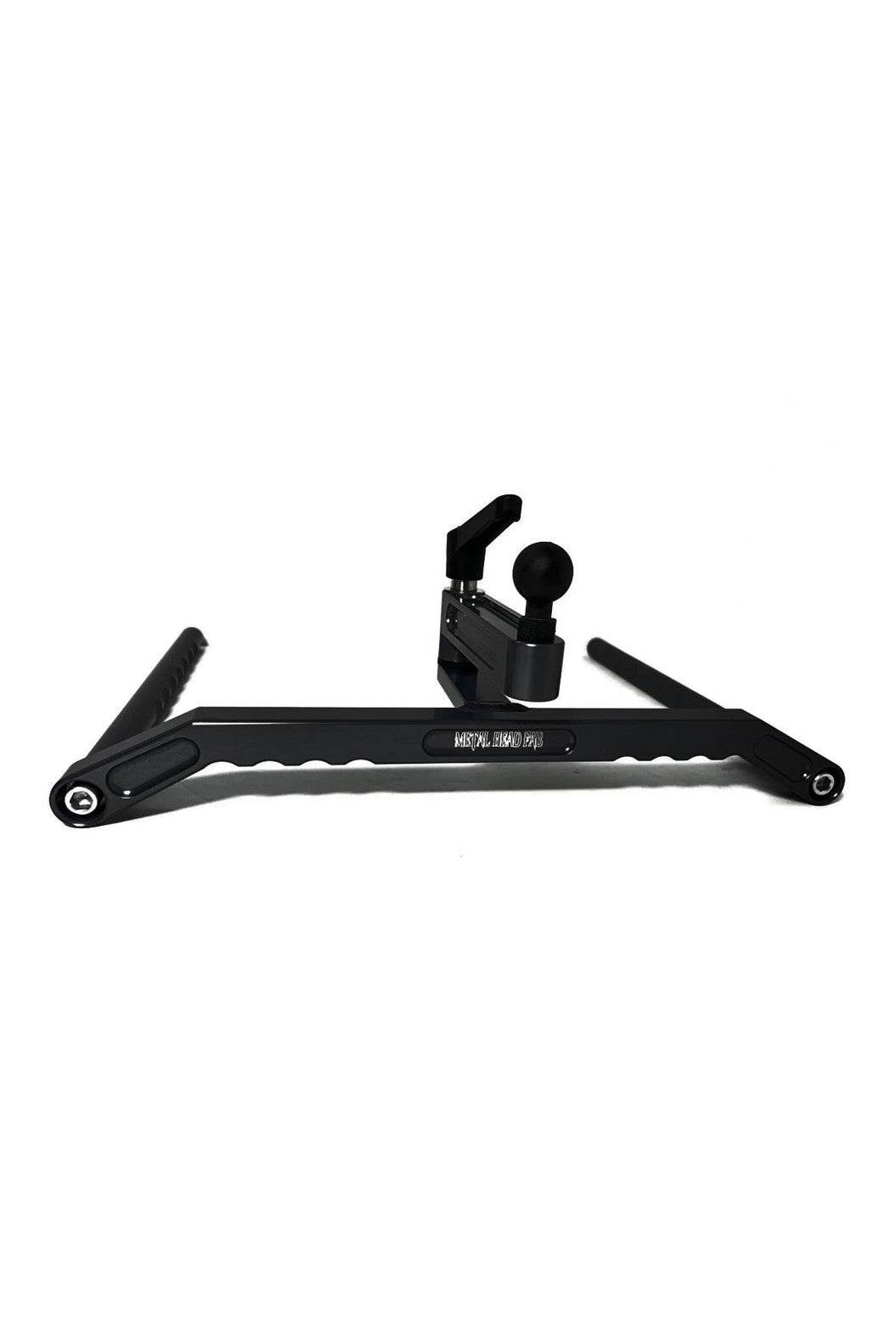 RZR Billet Grab Bar GPS Mount for Polaris RZR Pro XP and R, durable billet aluminum with black anodized finish, compatible with RAM mount devices.
