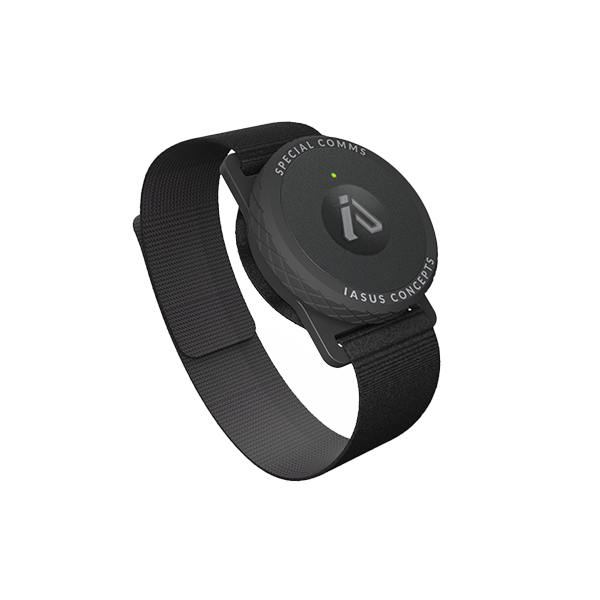 Bluetooth PTT Button with rechargeable battery, USB-C charging, and 128-bit encryption for Zello communication