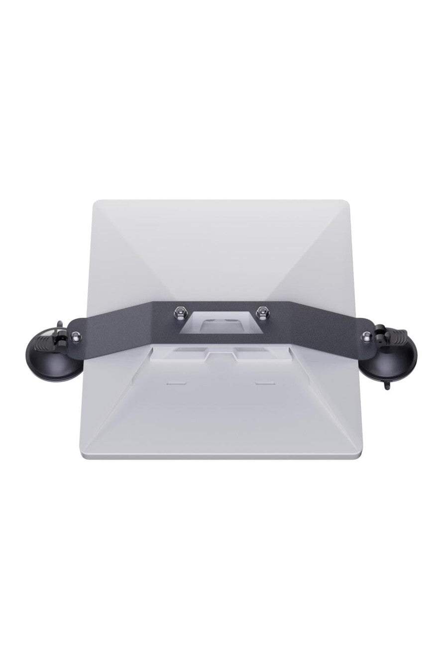 Starlink Mini Suction Cup Mount with dual suction design and air pump for secure grip on smooth surfaces.