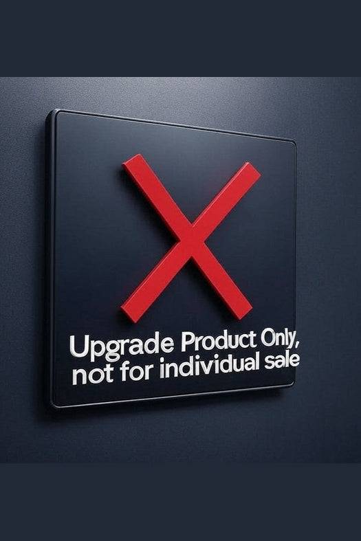 Upgrade 4 Trax G2 behind the head volume control headset upgrade sign with red X