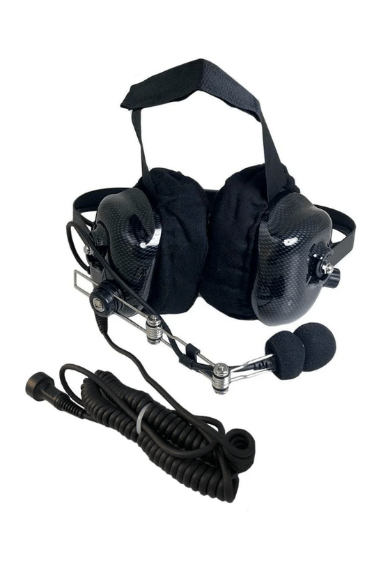Upgrade 4 Elite Behind the Head Headsets with coiled cable and microphone.