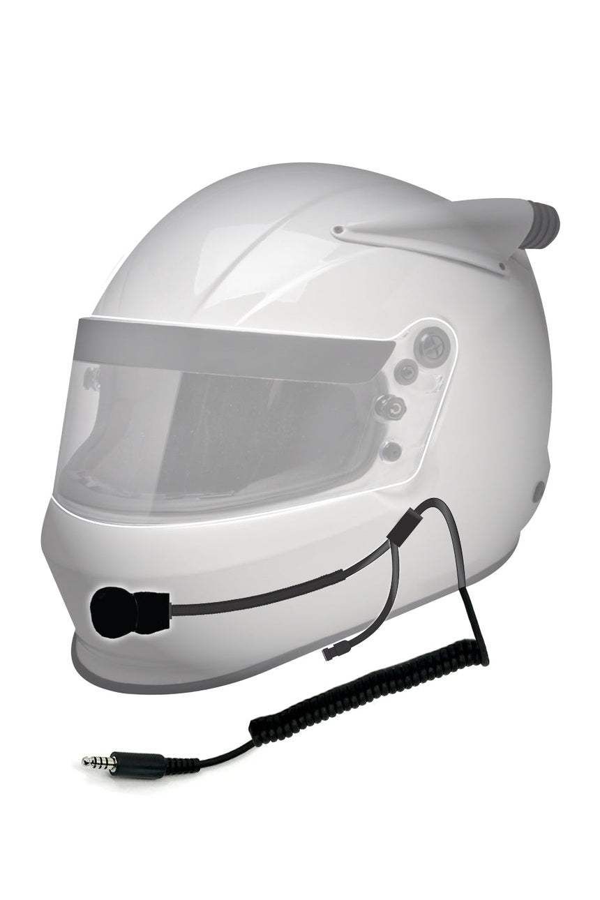 IMSA Helmet Wiring Kit with Coiled Cord and Microphone for Racing Helmets
