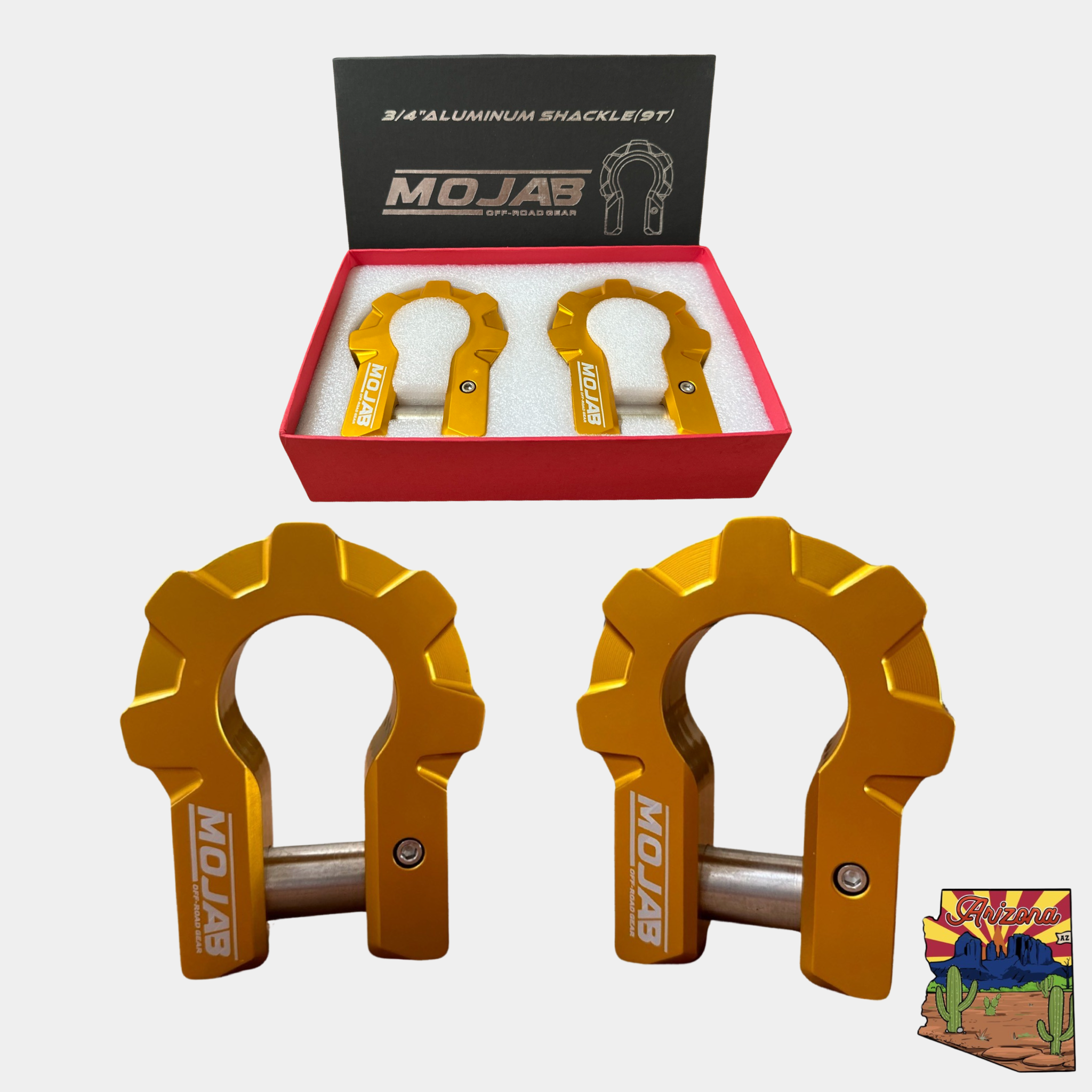 Extreme Duty Aluminum D-Shackle Set (9T), 3/4" - Lifetime Warranty
