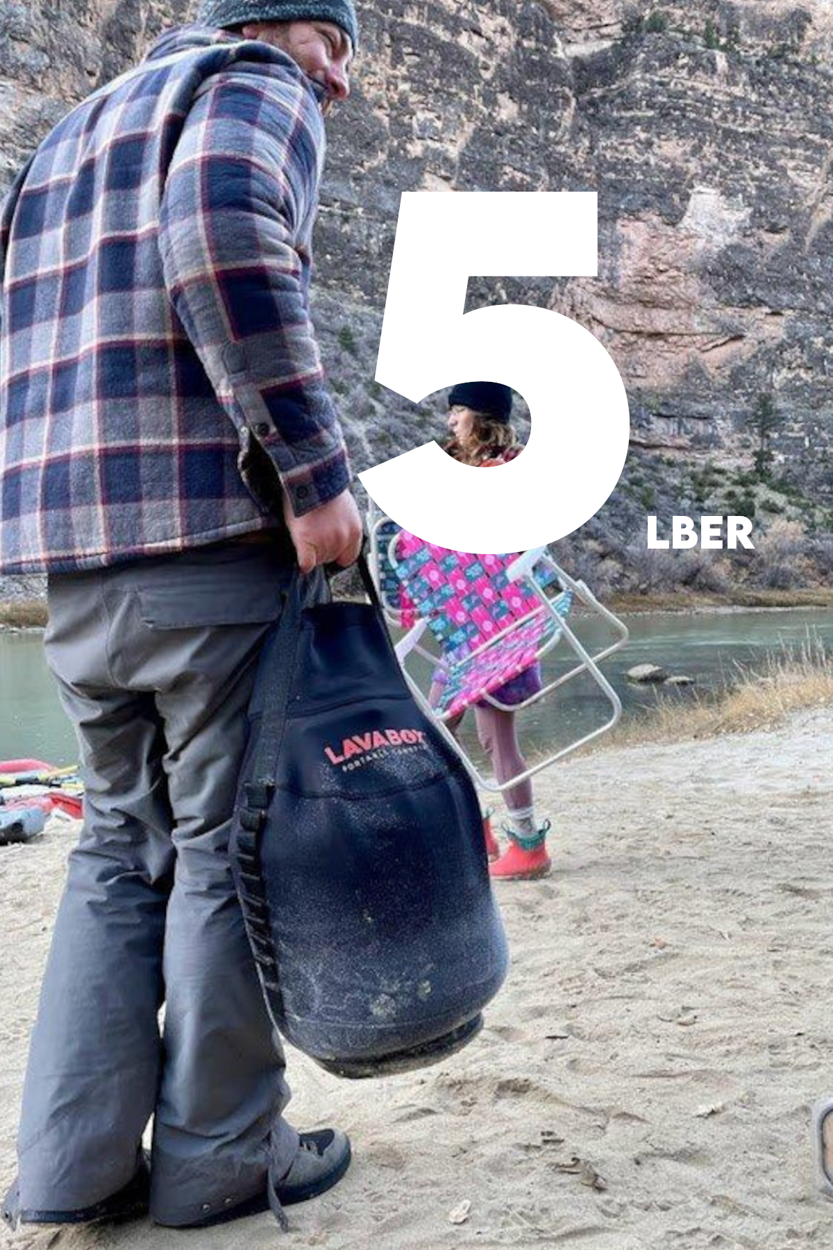 5 pound propane tank insulated carrier with handle and Kevlar reinforcement outdoors