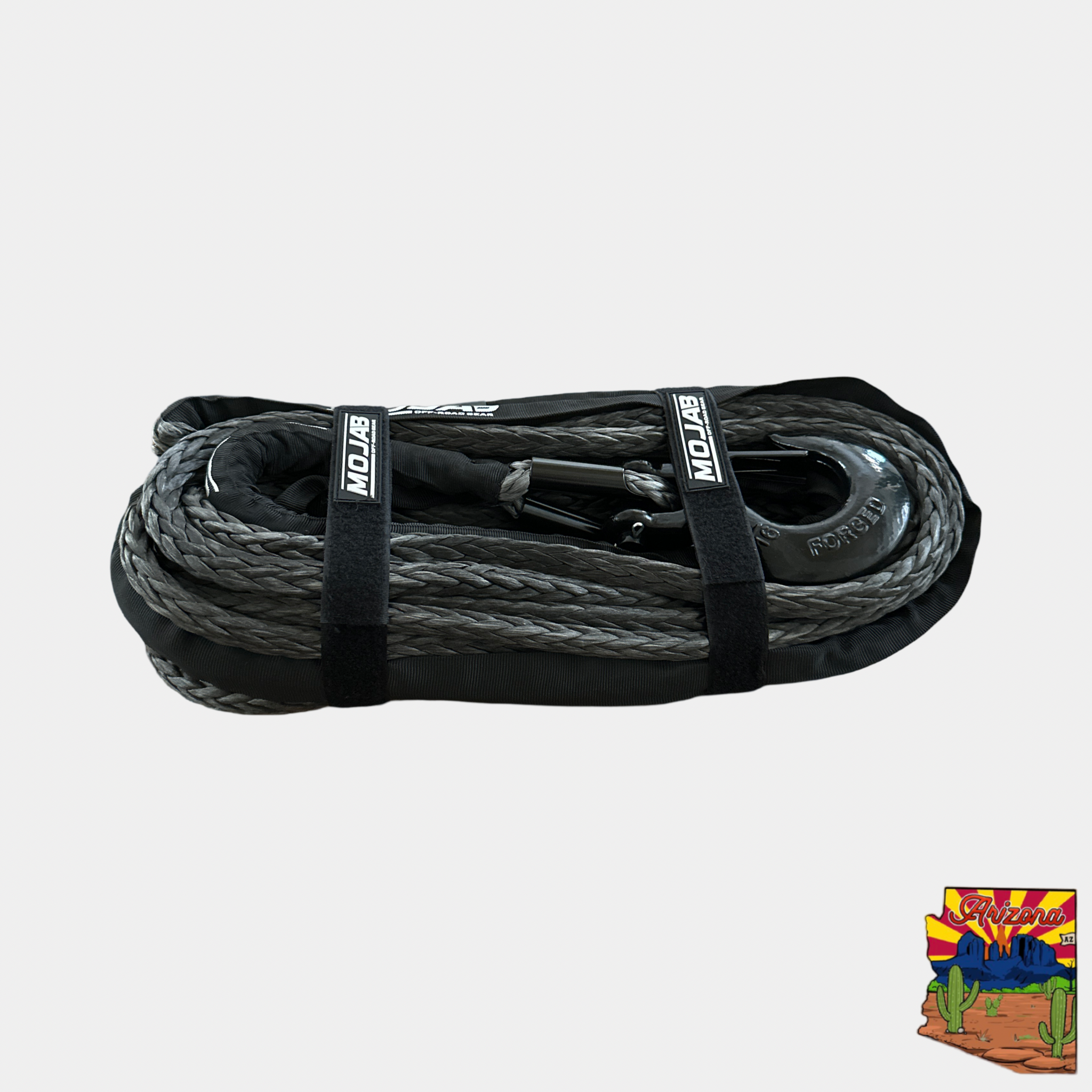 Synthetic Winch Rope - 1/2'' x 78 FT. with Forged Hook