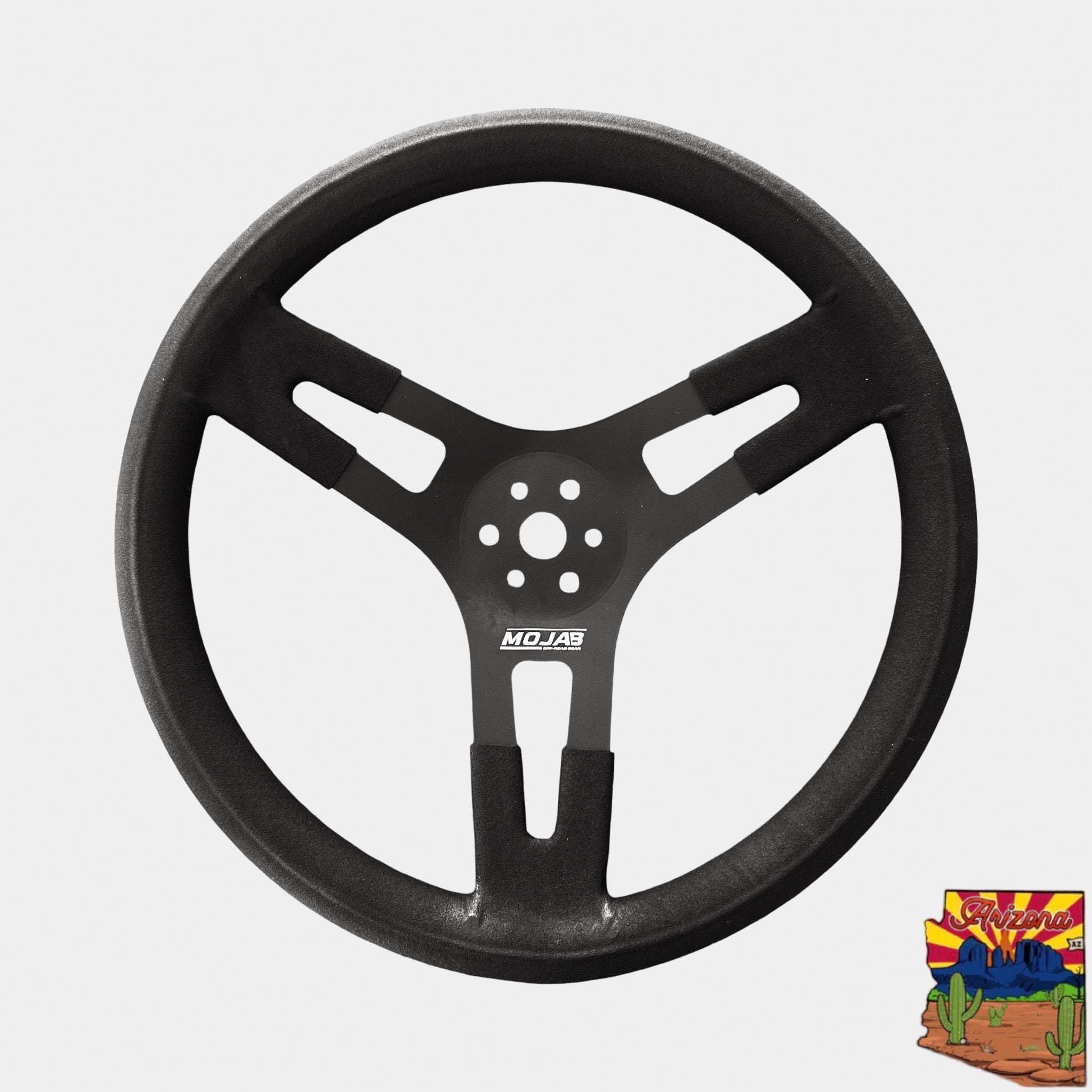 MOJAB 13" Steel Steering Wheel – 6-Bolt Dual Pattern for Tough Rigs