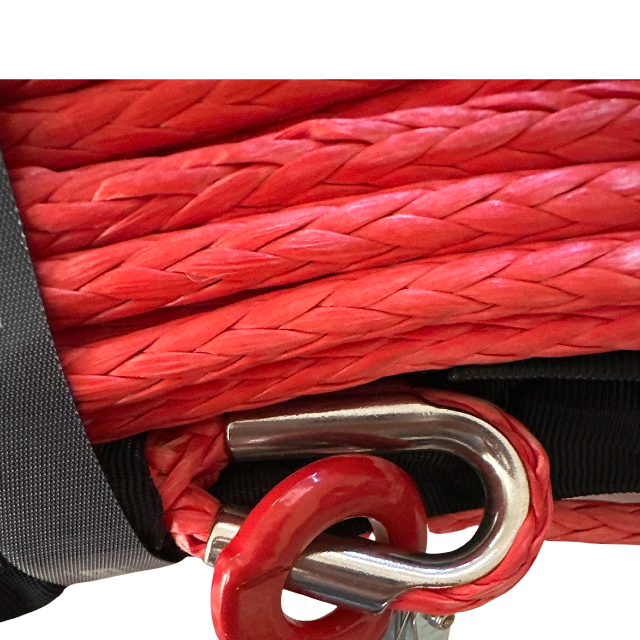 Synthetic Winch Rope - 3/8'' x 85 FT. | Forged Hook - Durable