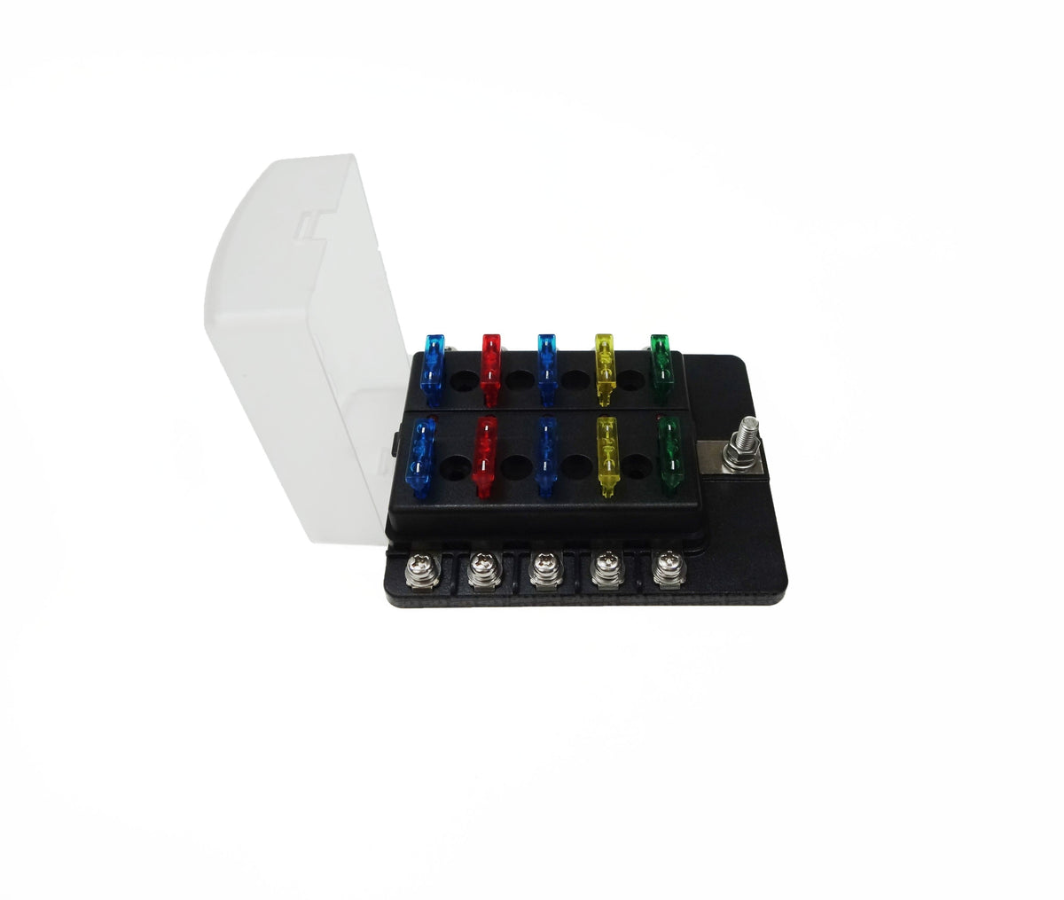 10 Way Screw Fuse Block - LED Indicators