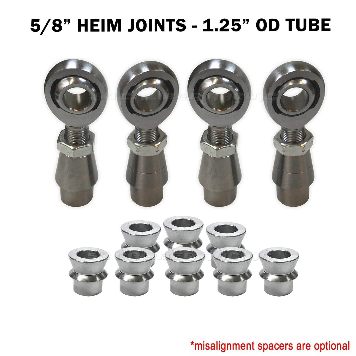 Sway Bar Link Fab Kit - 5/8 Chromoly Heim - 1.25 OD Tubing