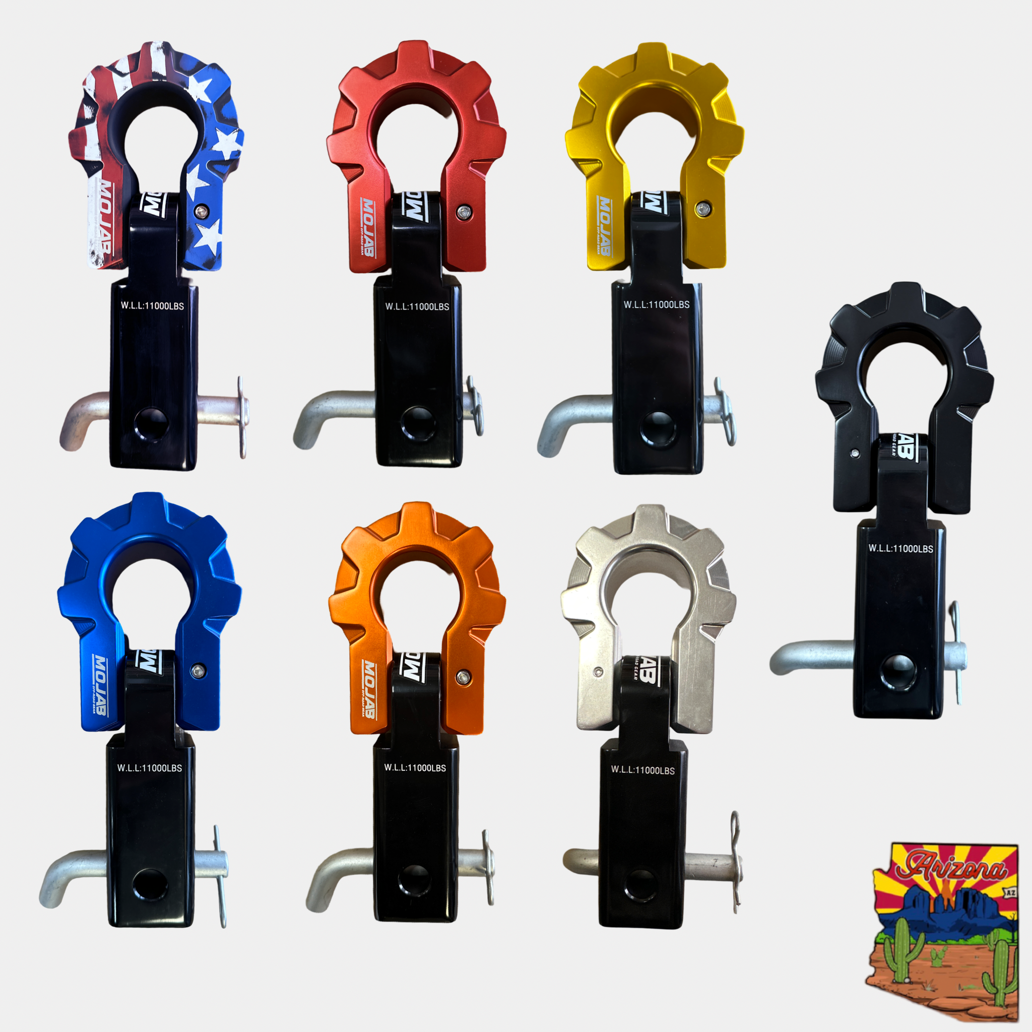 Aluminum Hitch Receiver 2'' with D-Shackle 9T - Lifetime Warranty