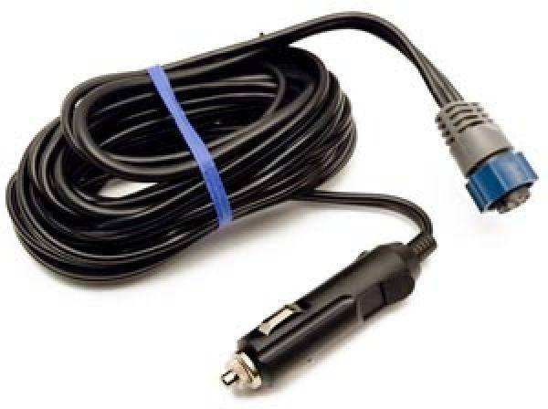 GPS Cigar Power Cord CA-8 connected to vehicle cigar lighter socket powering GPS device