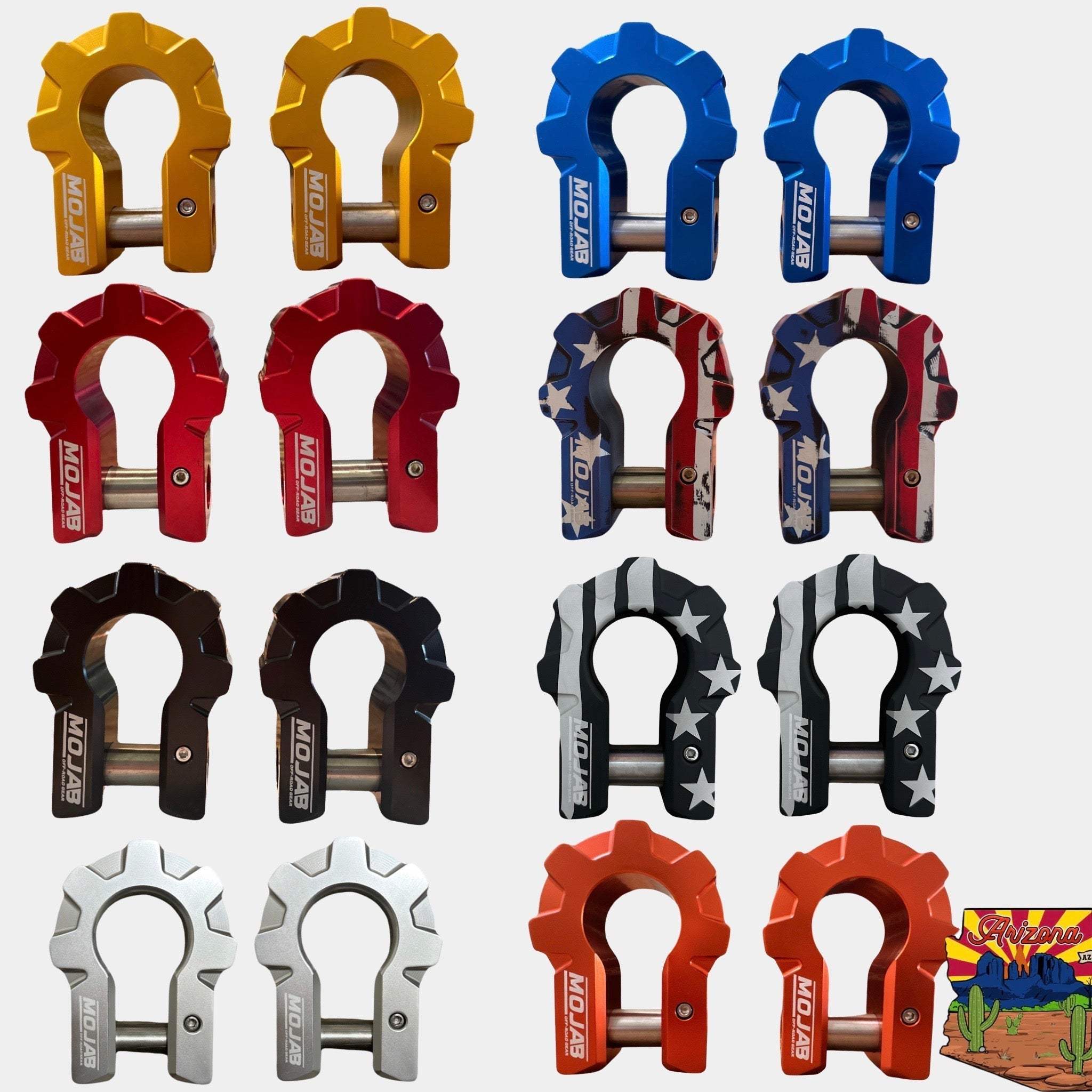 Extreme Duty Aluminum D-Shackle Set (9T), 3/4" - Lifetime Warranty