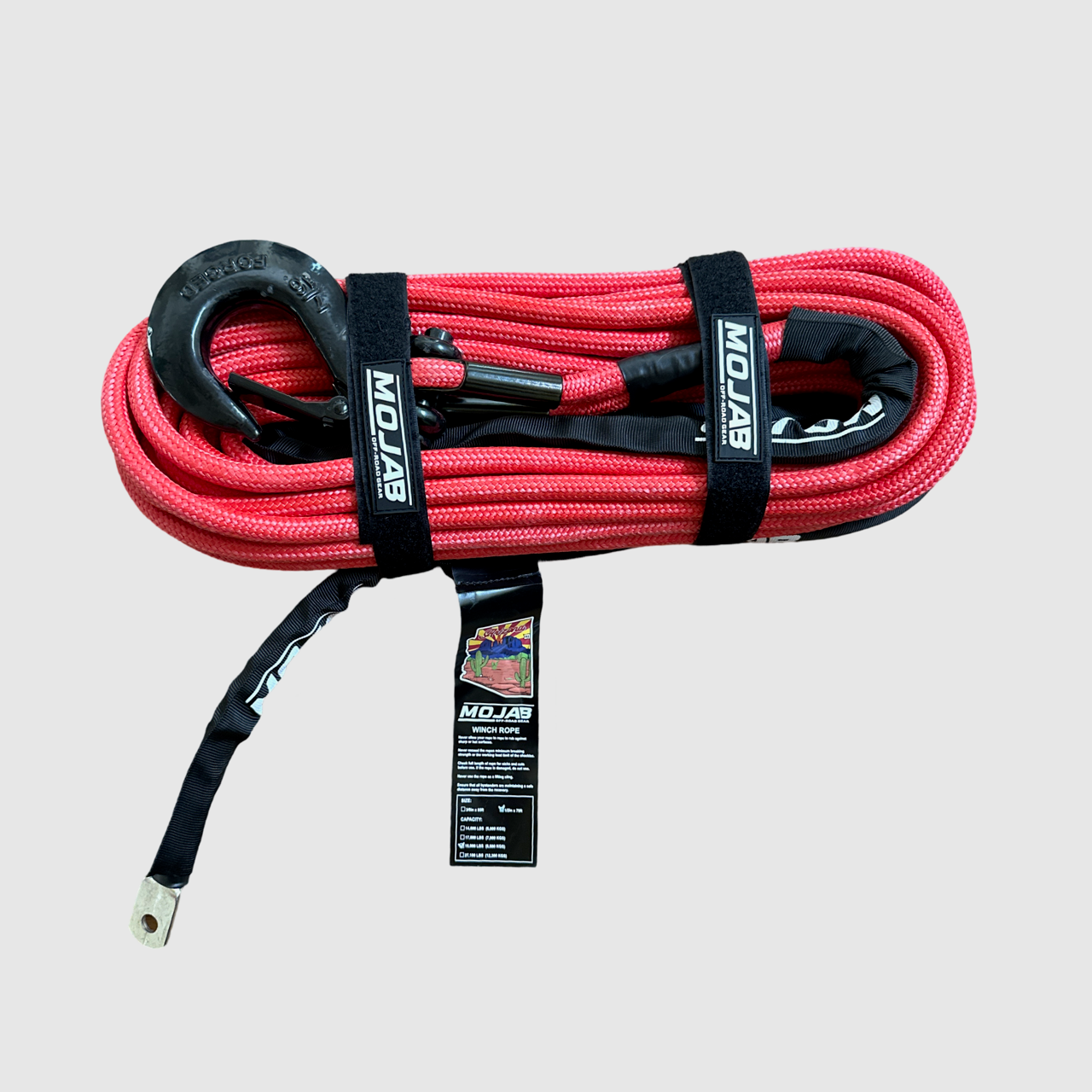 Double Braided Winch Rope - 1/2'' x 78 FT. | Durable Off-Road Use