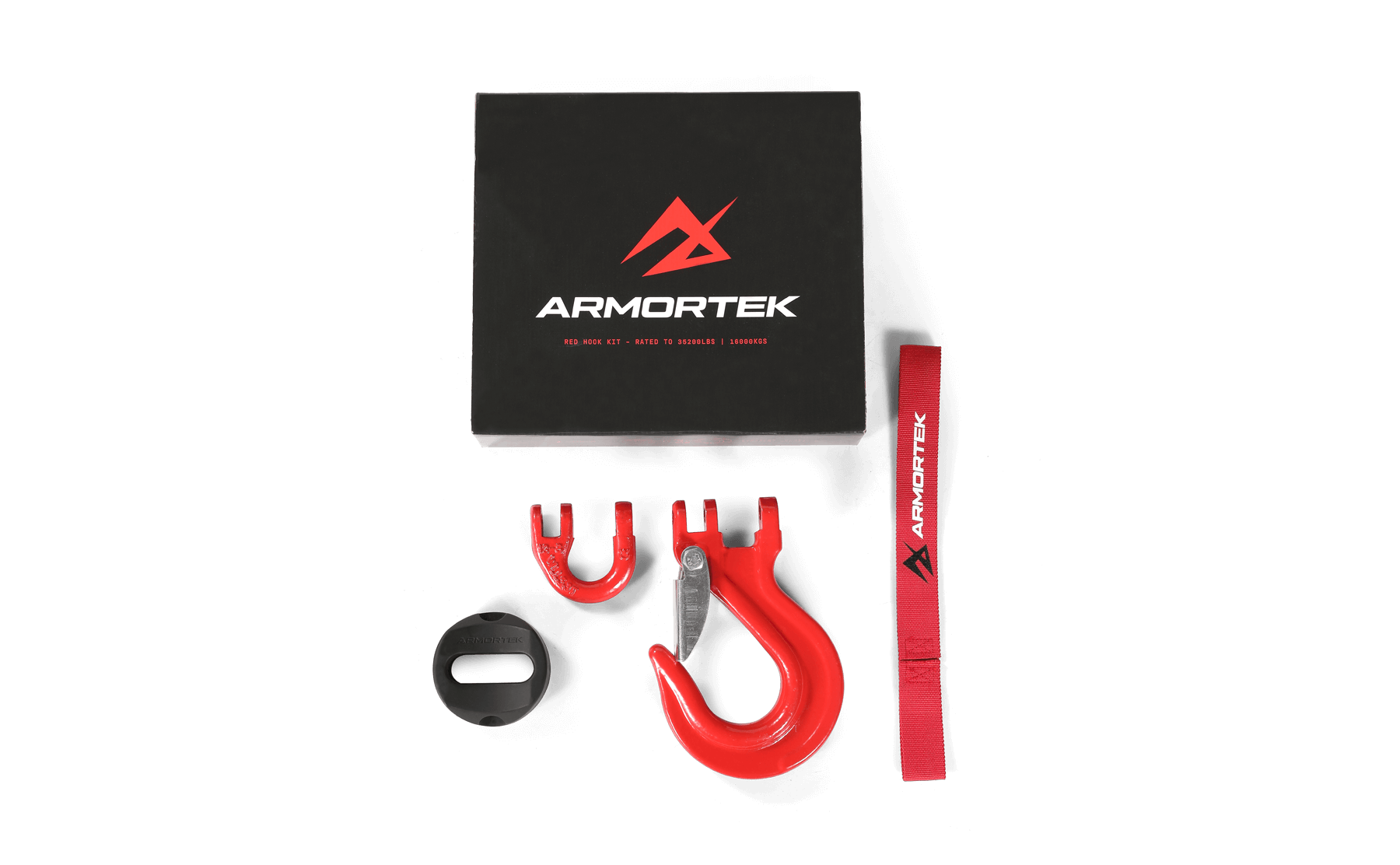 Armortek Red Hook Kit for 9/16" Rope - Rated 35,200 LBS - Secure