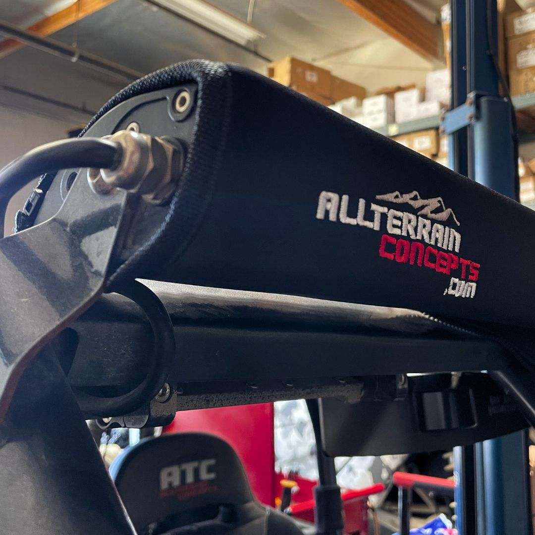 ATC 50" LED light bar cover made of durable Neoprene fabric with industrial zipper for off-road protection