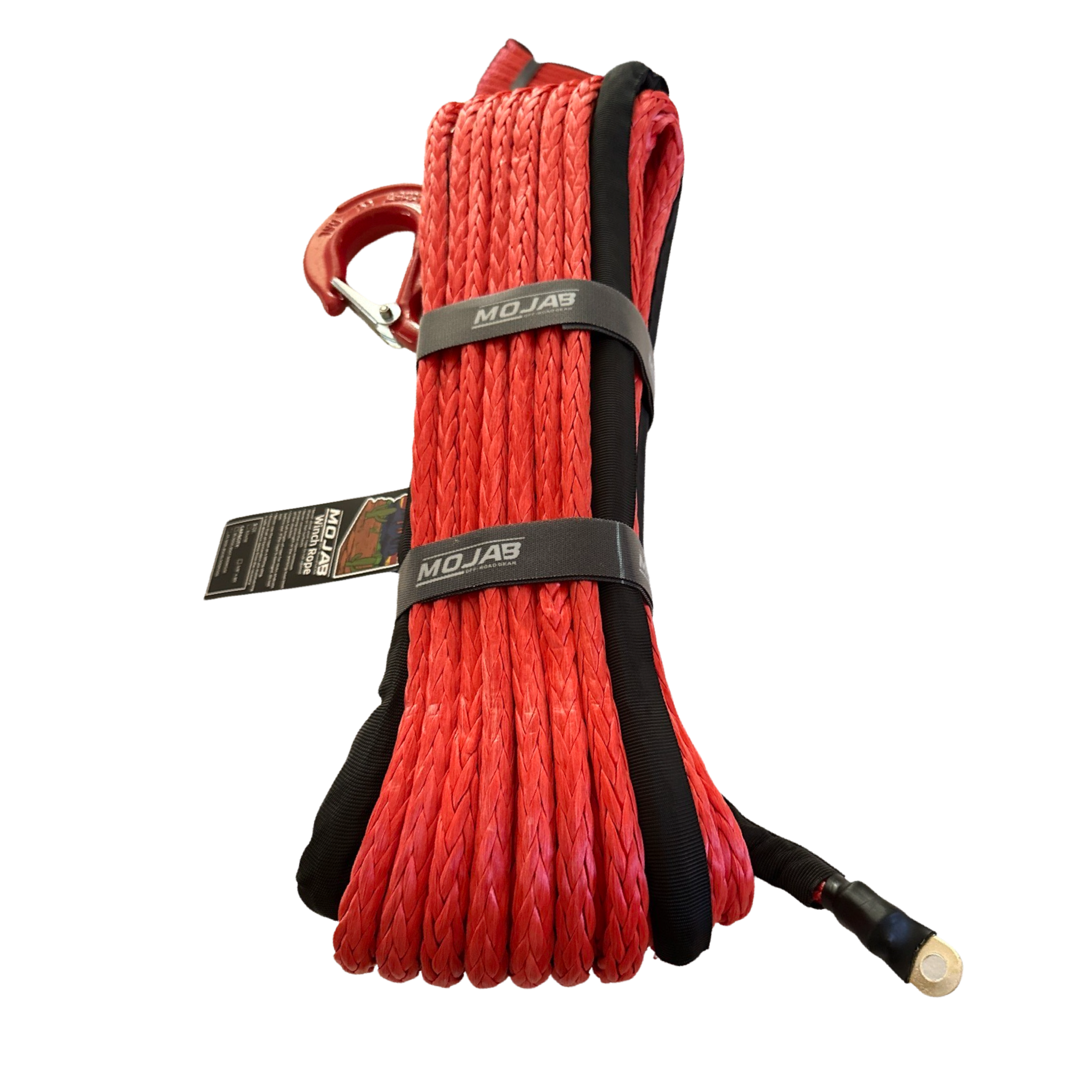Synthetic Winch Rope - 3/8'' x 85 FT. | Forged Hook - Durable