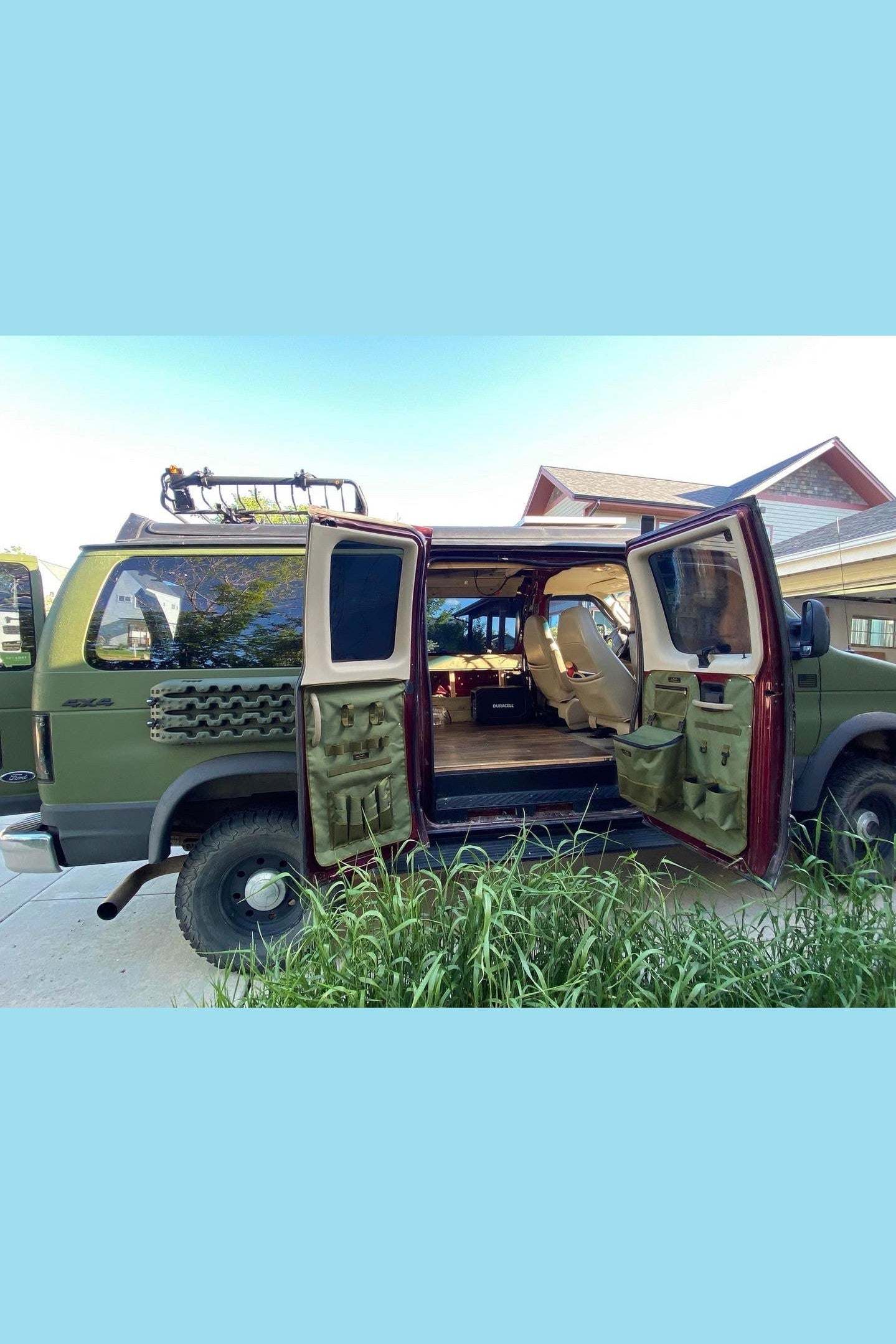 Ford Econoline Barn Door Panel Organizer
