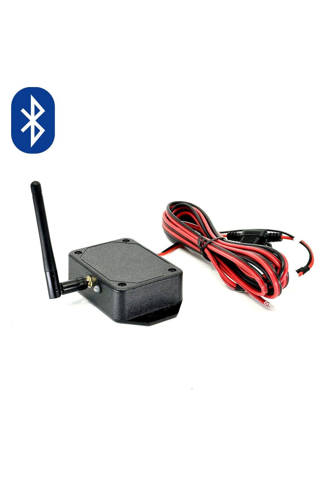 Bluetooth wireless transceiver with cables for intercom connection.